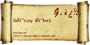 Géczy Ábel névjegykártya