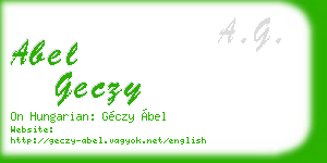 abel geczy business card