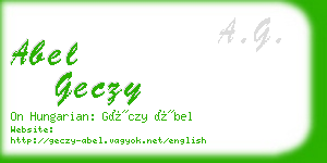 abel geczy business card